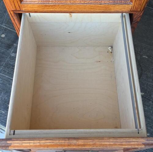 2-Drawer Wooden Filing Cabinet, Oak Finish - 3