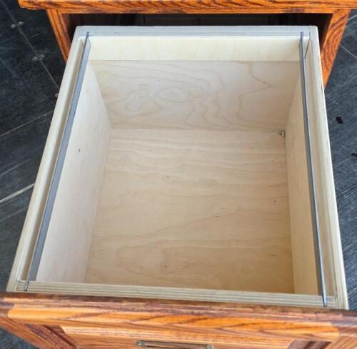 2-Drawer Wooden Filing Cabinet, Oak Finish - 5