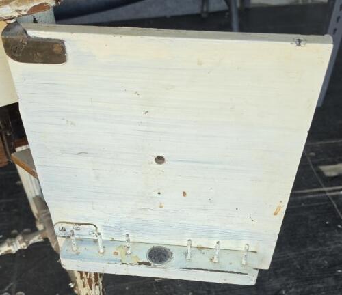 Antique Painted Sewing Machine Cabinet - Ornate Legs, Side Compartments, c.1920s, No Machine - 6