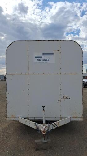 16 ft Enclosed Dual-Axle Cargo Trailer with Shelving and Spare Tire - 2
