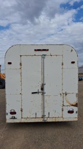 16 ft Enclosed Dual-Axle Cargo Trailer with Shelving and Spare Tire - 6