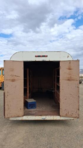 16 ft Enclosed Dual-Axle Cargo Trailer with Shelving and Spare Tire - 9