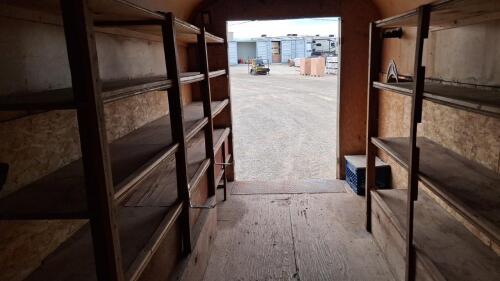 16 ft Enclosed Dual-Axle Cargo Trailer with Shelving and Spare Tire - 14