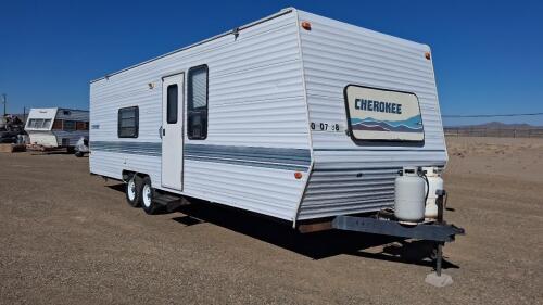 Cherokee 28ft Travel Trailer, Dual Axle, Roof AC, Propane System, Sleeps 4-6