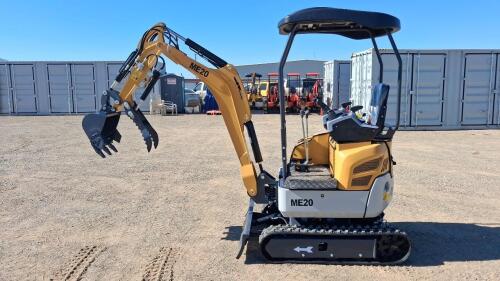 NEW - ME20 Mini Excavator, Kubota Diesel, Thumb Attachment, 13.7hp, Rubber Tracks, Open ROPS
