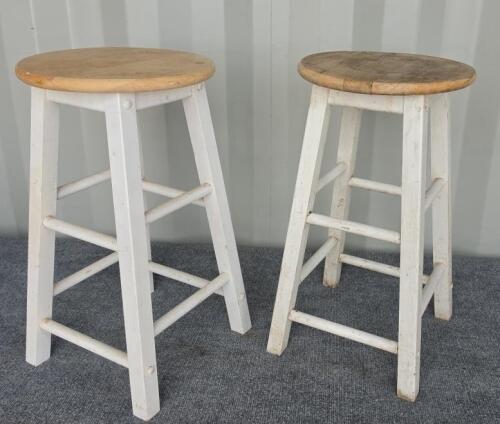 PAIR Wood Bar Stools White Legs + SkilSaw 2.3HP 12A 7-1/4" Circular Saw - 4