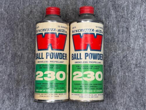 (2) Tins Of Winchester 230 Ball Powder