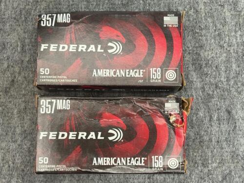 (2) Boxes Federal 357 American Eagle Ammunition -100 Rounds Total
