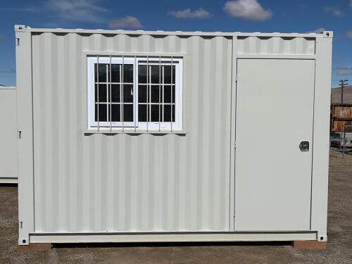 12 ft New Modified Shipping Container &ndash; Side Door, Window w/ Security Bars - 2