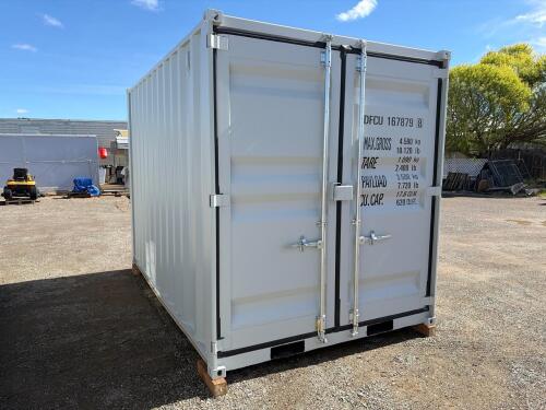 12 ft New Modified Shipping Container &ndash; Side Door, Window w/ Security Bars - 4