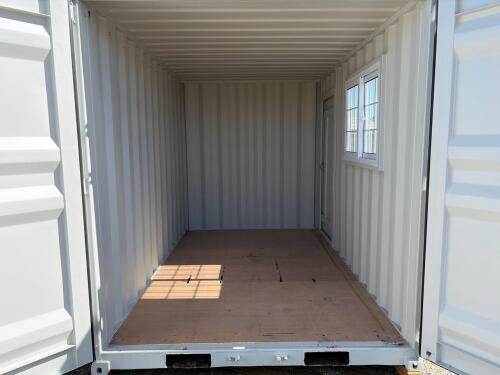 12 ft New Modified Shipping Container &ndash; Side Door, Window w/ Security Bars - 10