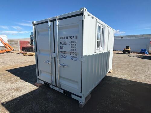 11ft New Modified Shipping Container &ndash; Side Door, Window w/ Security Bars