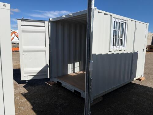 11ft New Modified Shipping Container &ndash; Side Door, Window w/ Security Bars - 7