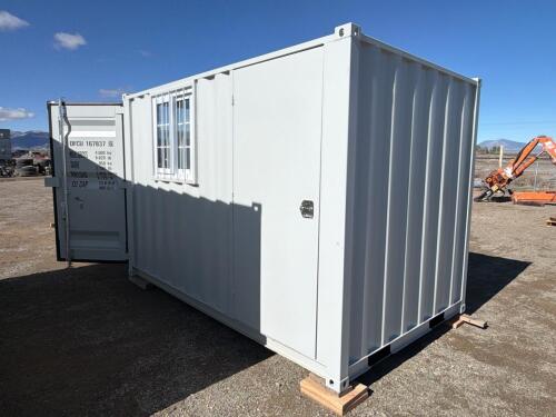 11ft New Modified Shipping Container &ndash; Side Door, Window w/ Security Bars - 12