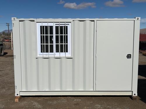 10ft New Modified Shipping Container &ndash; Side Door, Window w/ Security Bars - 2