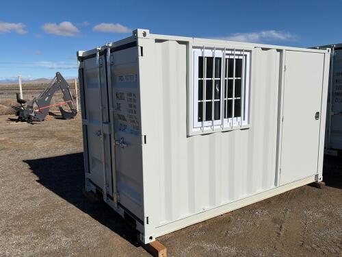 10ft New Modified Shipping Container &ndash; Side Door, Window w/ Security Bars