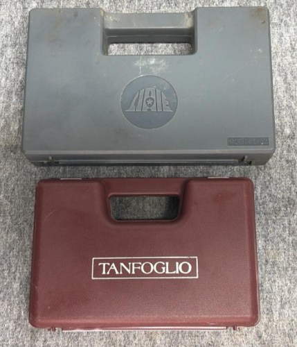 (2) Pistol Hard Cases - Gray Beretta and Burgundy Tanfoglio