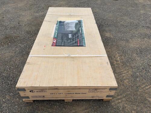 20FT x 12FT Livestock Metal Shed, Steel Frame, New in Crate - 3