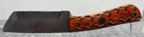 Custom Cleaver Fixed Blade Knife, Damascus Steel Blade! - 6