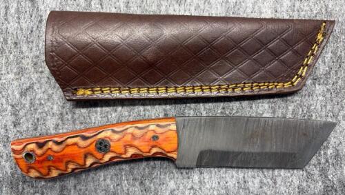 Custom Cleaver Fixed Blade Knife, Damascus Steel Blade! - 7