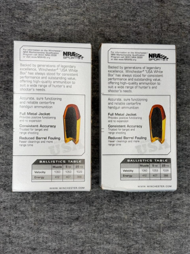 (2) Boxes of Winchester USA .40 S&W Ammunition - 100 Rounds Total - 2
