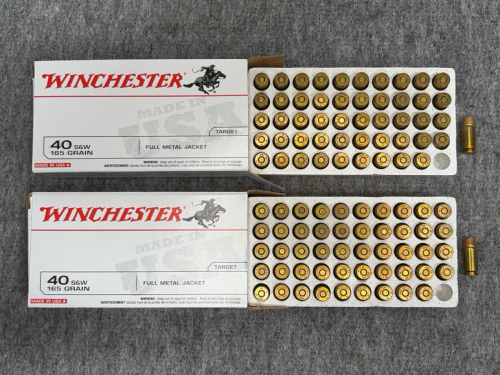 (2) Boxes of Winchester USA .40 S&W Ammunition - 100 Rounds Total - 5