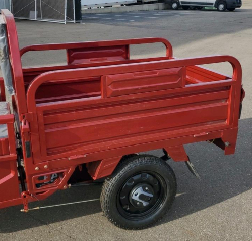 Red Electric Cargo Tricycle Manual Hydraulic Dump Bed, ***Assembly Required*** - 3