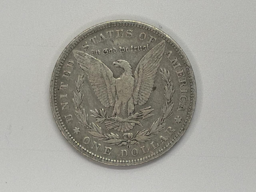 1889 Morgan Silver Dollar, Philadelphia Mint, 90% Silver, Circulated - 2
