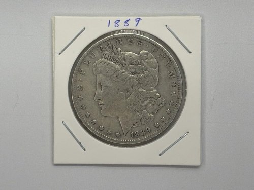1889 Morgan Silver Dollar, Philadelphia Mint, 90% Silver, Circulated - 3