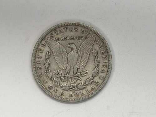 1883 Morgan Silver Dollar, US $1 Coin, 90% Silver, Circulated - 2