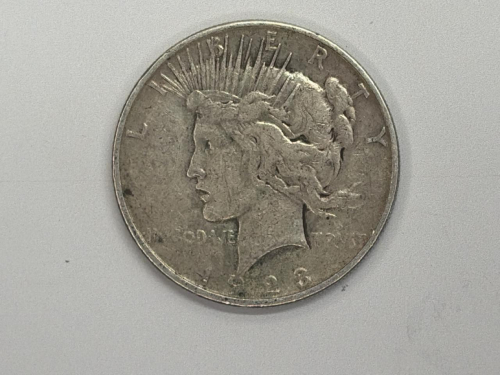 1923 Peace Silver Dollar, $1 Coin, 90% Silver, Philadelphia, Circulated - 2