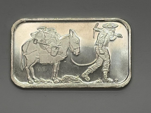 Silvertowne 1 oz .999 Fine Silver Bar &ndash; Prospector Design