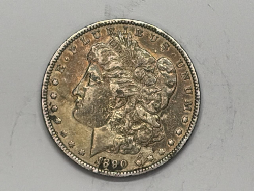 1890 Morgan Silver Dollar, U.S. Coin, 90% Silver, Liberty Head, Eagle Reverse