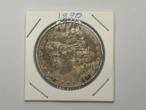 1890 Morgan Silver Dollar, U.S. Coin, 90% Silver, Liberty Head, Eagle Reverse - 3