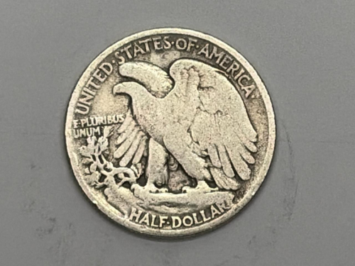 1918 Walking Liberty Half Dollar, 90% Silver, U.S. Mint, Circulated Coin - 2