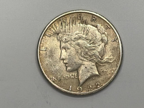 1922 Peace Silver Dollar, Philadelphia Mint, 90% Silver, Anthony de Francisci Design