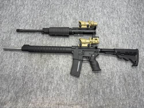PlumCrazy AR-15 Style Modular Rifle, 2 Complete Uppers (24"/16") - 14