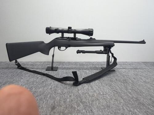 Remington 597 .22 LR Semi-Auto Rifle, 20" Barrel, Synthetic Stock, Scope, Bipod, Serial C2692207 - 3