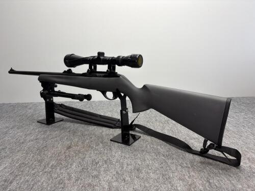 Remington 597 .22 LR Semi-Auto Rifle, 20" Barrel, Synthetic Stock, Scope, Bipod, Serial C2692207 - 5