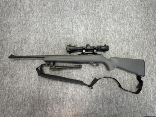 Remington 597 .22 LR Semi-Auto Rifle, 20" Barrel, Synthetic Stock, Scope, Bipod, Serial C2692207 - 6