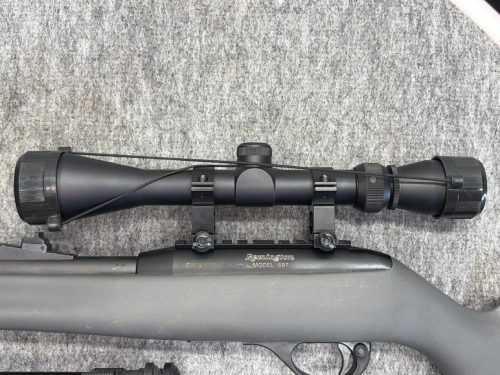 Remington 597 .22 LR Semi-Auto Rifle, 20" Barrel, Synthetic Stock, Scope, Bipod, Serial C2692207 - 9