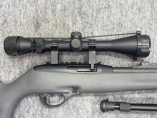 Remington 597 .22 LR Semi-Auto Rifle, 20" Barrel, Synthetic Stock, Scope, Bipod, Serial C2692207 - 10
