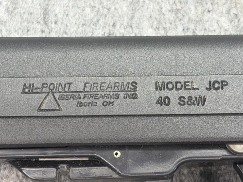 Hi-Point JCP .40 S&W Semi-Automatic Pistol, 4.5" Barrel - 12