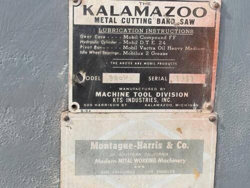Kalamazoo 9A-W Metal Cutting Bandsaw, 9"x16" Capacity, 1 HP - 9