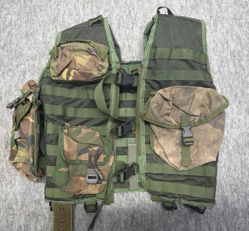 British DPM MOLLE Tactical Load-Bearing Vest with Modular Pouches