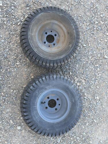 (2) 18x8.50-8 Tractor/Lawn Mower Tires w/Rims, 5-Lug Bolt Pattern