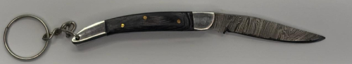 Damascus Keychain Folding Pocket Knife, 2.3" Blade!