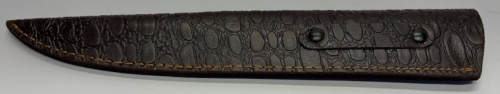 Fixed Blade Knife, 8" Blade, Patterned Wood Handle, Damascus Steel! - 4