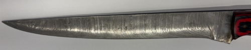 Fixed Blade Knife, 8" Blade, Patterned Wood Handle, Damascus Steel! - 7