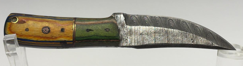 Custom Drop Point Knife, 4.25" Blade, Wood Handle, Damascus Steel! - 7